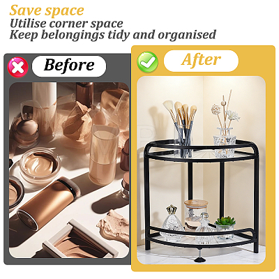2 Bags Desktop Iron Shower Corner Shelves ODIS-WA0001-31-1