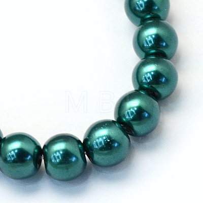 Baking Painted Pearlized Glass Pearl Round Bead Strands HY-Q003-6mm-79-1