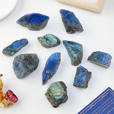 Natural Labradorite Irregular Nugget Display Decorations PW-WG36931-01-1