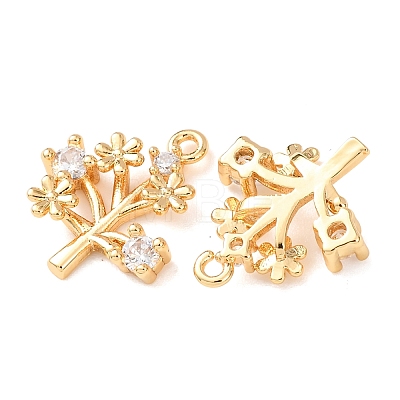 Brass Micro Pave Cubic Zirconia Pendants KK-A284-10B-G-1
