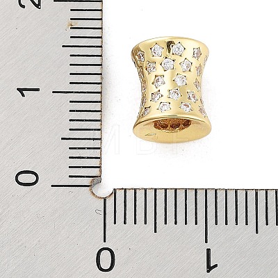 Rack Plating Brass Micro Pave Cubic Zirconia Beads KK-P247-16A-G-1