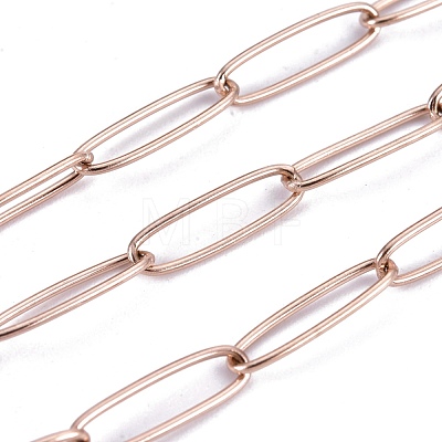 Ion Plating(IP) 304 Stainless Steel Paperclip Chains CHS-F010-01C-RG-01-1