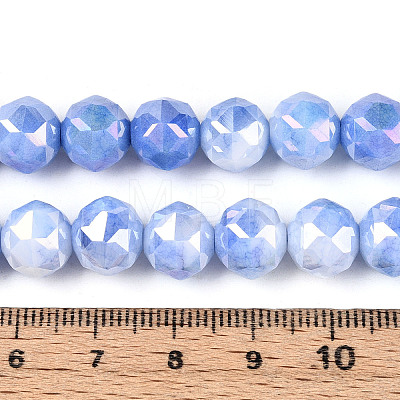 Anti-Tarnish Electroplate Glass Beads Strands X-GLAA-N010-10mm-08-1
