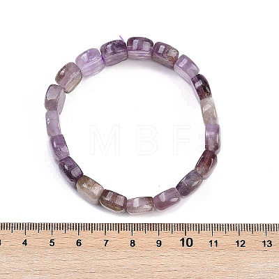 Natural Amethyst Beaded Stretch Bracelets for Women Men BJEW-M049-11C-1