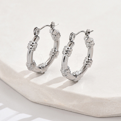 Non-Tarnish 304 Stainless Steel Hoop Earrings FD1814-2-1