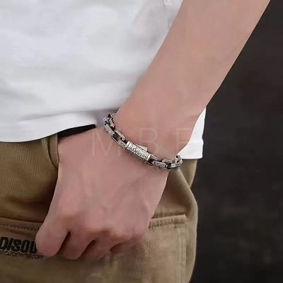 Brass Rectangle Link Chain Bracelets for Men FS-WG04BA2-01-1