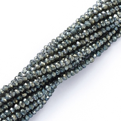Electroplate Glass Beads Strands X-EGLA-F149-FR-02-1