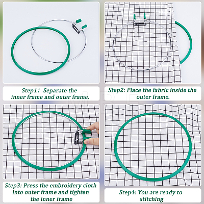 Iron Embroidery Hoops TOOL-WH20007-02D-1