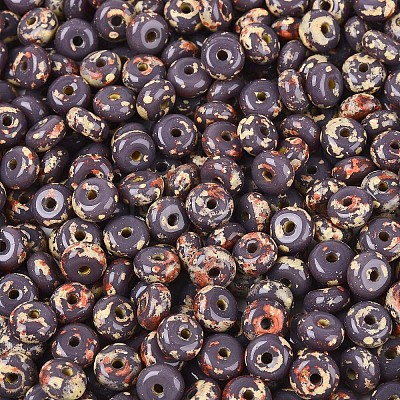 Picasso Glass Seed Beads SEED-N010-01G-1