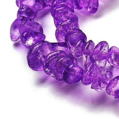 Transparent Crackle Glass Beads Strands GLAA-U004-01K-1