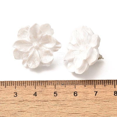Alloy & 925 Sterling Silver & Acrylic Stud Earrings LS-EJEW-Q013-09A-1