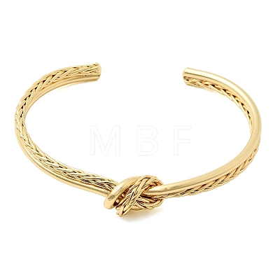 Brass Knotted Cuff Bangles for Women KK-CBACA61-02G-1
