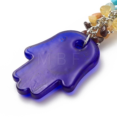 Natural & Synthetic Gemstone Beaded & Handmade Lampwork Pendants Keychain KEYC-JKC00344-04-1
