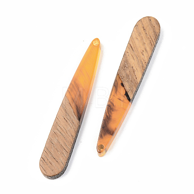 Resin & Walnut Wood Pendants X-RESI-S389-039A-A01-1