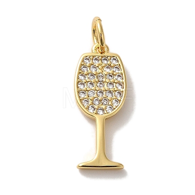 Brass Micro Pave Cubic Pendants X-KK-U027-07G-01-1