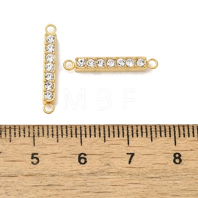 Ion Plating(IP) 304 Stainless Steel Crystal Rhinestone Connector Charms STAS-S131-08G-1