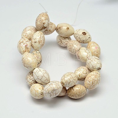 Oval Natural Magnesite Beads Strands G-M138-08-1