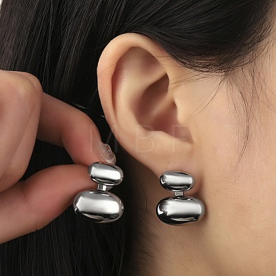 304 Stainless Steel Stud Earrings EJEW-K269-01P-1