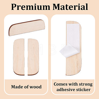 15pcs Custom Wood Mounting Plate DIY-CP0007-65-1
