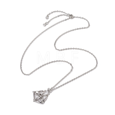 304 Stainless Steel Cable Chain Macrame Pouch Slider Necklace Making NJEW-JN05068-01-1