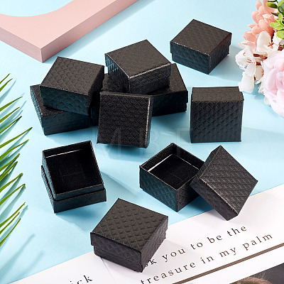 Rhombus Textured Cardboard Ring Gift Storage Boxes CON-TAC0001-07C-1