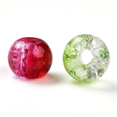 Baking Painted Transparent Crackle Glass Beads DGLA-Q018-4mm-M01-1