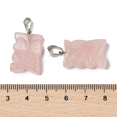 Natural Rose Quartz Pendants G-B127-09P-06-1