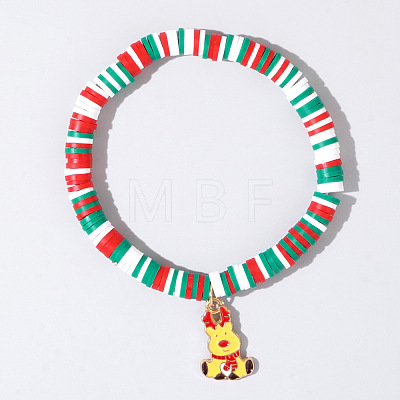 Christmas 304 Stainless Steel Enamel Charm Bracelets AH2991-9-1