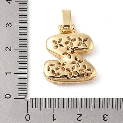 Brass Micro Pave Cubic Zirconia Pendants ZIRC-P121-01G-Z-1