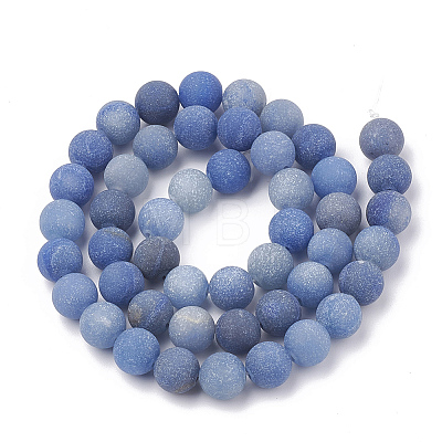 Dyed & Heated Natural Blue Aventurine Beads Strands G-T106-207-01-1