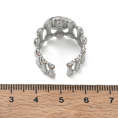 304 Stainless Steel Cuff Ring Components SA-CBA37BC-18B-P-1