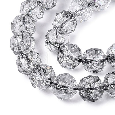 Crackle Transparent Glass Beads Strands GLAA-N063-10mm-02-1