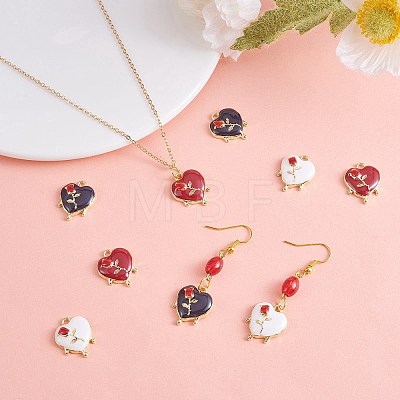 9Pcs 3 Colors Alloy Enamel Pendants FIND-SZ0002-94-1