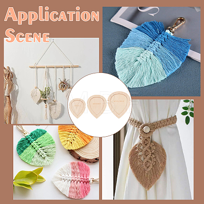 Wooden Leaf DIY-WH0430-670-1