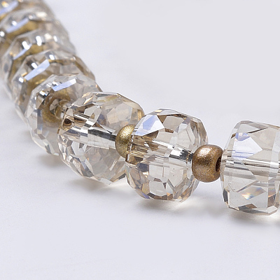 Electroplate Glass Beads Strands EGLA-Q079-04-1