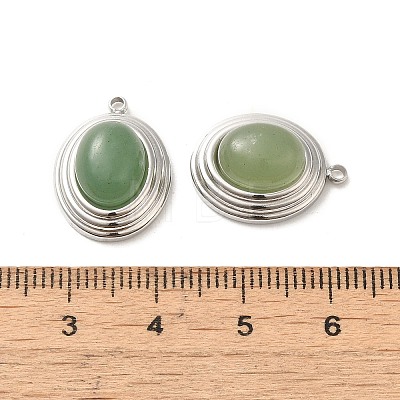 Natural Green Aventurine Pendants STAS-L025-006P-02-1