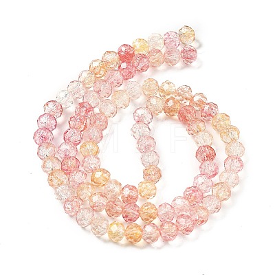 Transparent Crackle Glass Beads Strands CCG-L050-01B-05-1