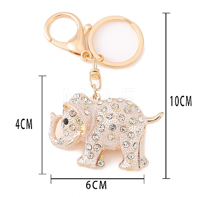 Alloy & Rhinestone Keychain for Women PW-WG33814-01-1