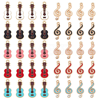 40Pcs 10 Styles Alloy Enamel Pendants FIND-ME0001-94-1