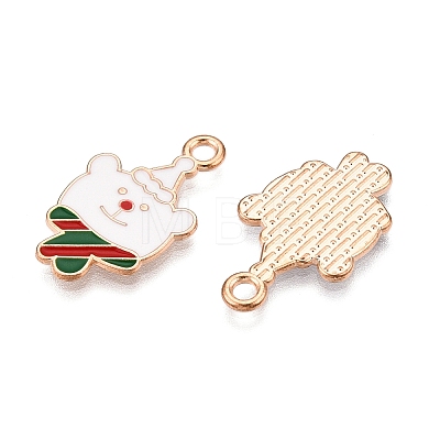 Christmas Theme Alloy Enamel Pendants ENAM-T020-33G-1