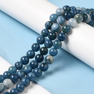 Natural Dyed White Jade Beads Strands G-M402-C03-1