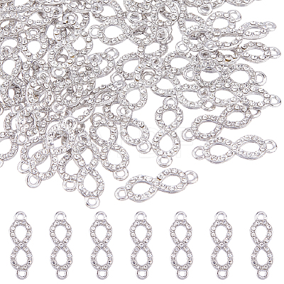 50Pcs Alloy Crystal Rhinestone Links/Connectors ALRI-FH0001-25P-1