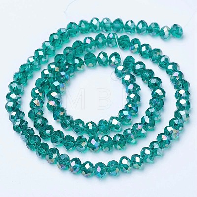 Electroplate Glass Beads Strands EGLA-A034-T8mm-B04-1