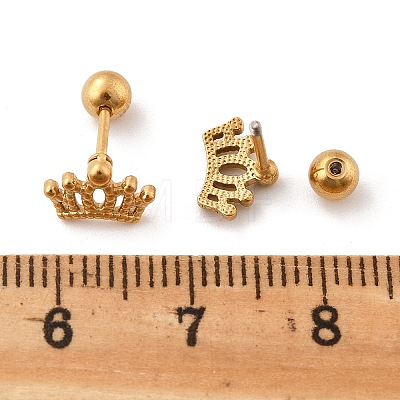 304 Stainless Steel Stud Earrings STAS-E502-04G-01-1
