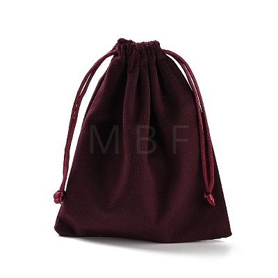 Velvet Jewelry Drawstring Storage Pouches ABAG-P013-02D-04-1