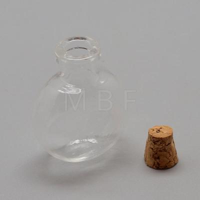 Glass Bottle Bead Containers AJEW-R045-14-1