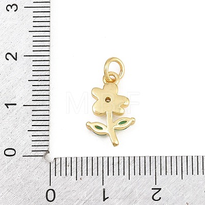 Brass Micro Pave Colorful Cubic Zirconia Pendants KK-E798-02C-G-1
