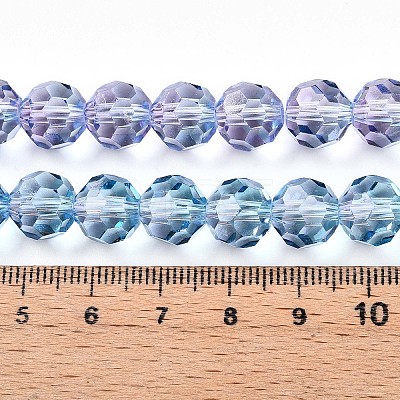 Baking Paint Transparent Glass Beads Strands LS-DGLA-A035-T10mm-A06-1