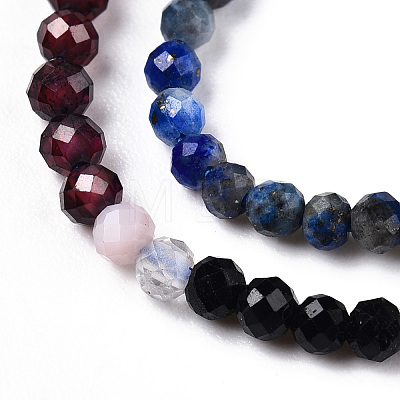 Natural Mixed Gemstone Beads Strands G-D080-A01-03-05-1