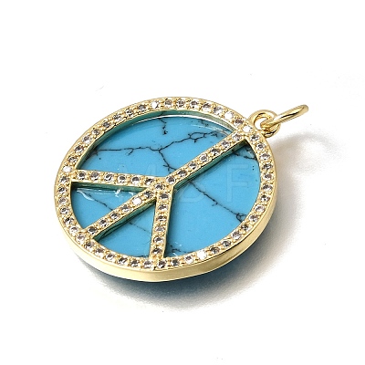 Brass Resin Pendants KK-C262-51G-1